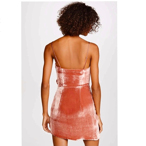 NEW CINQ A SEPT PINK VELVET MINI DRESS - Picture 6 of 10